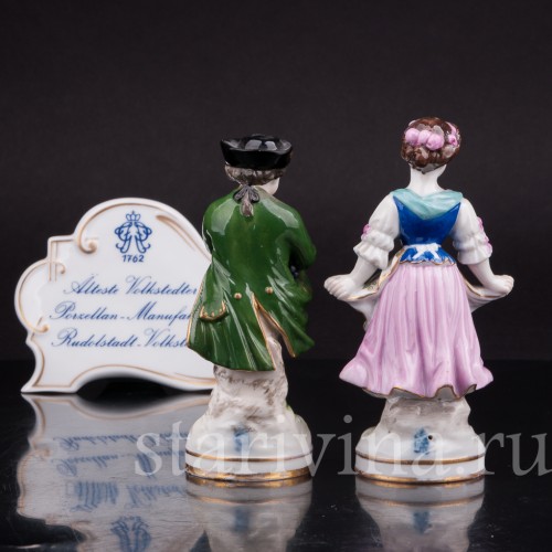 Фарфоровые статуэтки Пара, миниатюра, Volkstedt, Германия, до 1935 г.