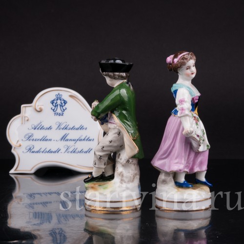Фарфоровые статуэтки Пара, миниатюра, Volkstedt, Германия, до 1935 г.