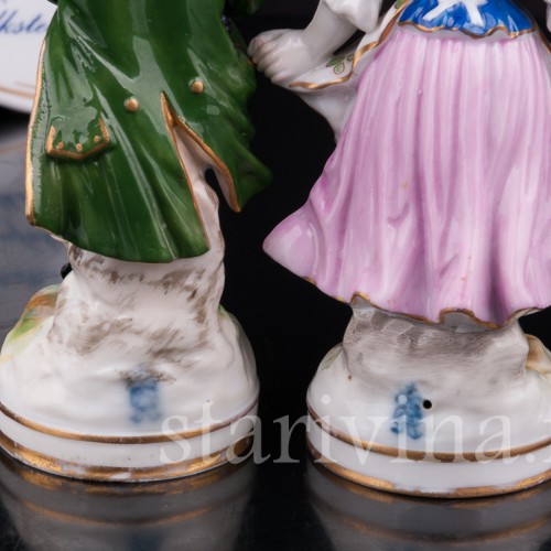 Фарфоровые статуэтки Пара, миниатюра, Volkstedt, Германия, до 1935 г.