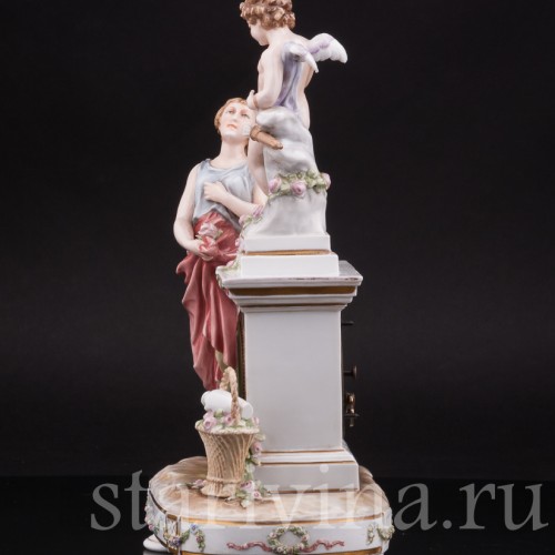 Фарфоровые часы Венера и Амур, Karl Ens, Германия, 1900 гг.