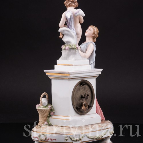 Фарфоровые часы Венера и Амур, Karl Ens, Германия, 1900 гг.