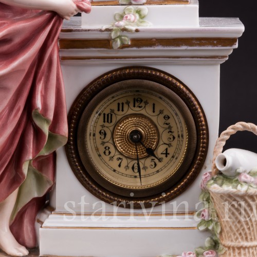 Фарфоровые часы Венера и Амур, Karl Ens, Германия, 1900 гг.