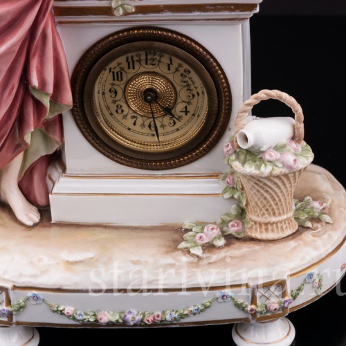 Фарфоровые часы Венера и Амур, Karl Ens, Германия, 1900 гг.