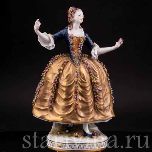 Фарфоровая статуэтка Танцующая девушка , Volkstedt, Германия, до 1935 г.