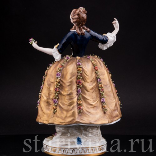 Фарфоровая статуэтка Танцующая девушка , Volkstedt, Германия, до 1935 г.