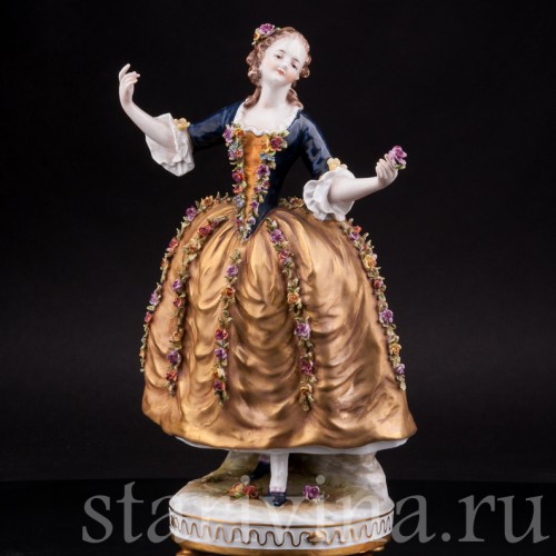 Фарфоровая статуэтка Танцующая девушка , Volkstedt, Германия, до 1935 г.