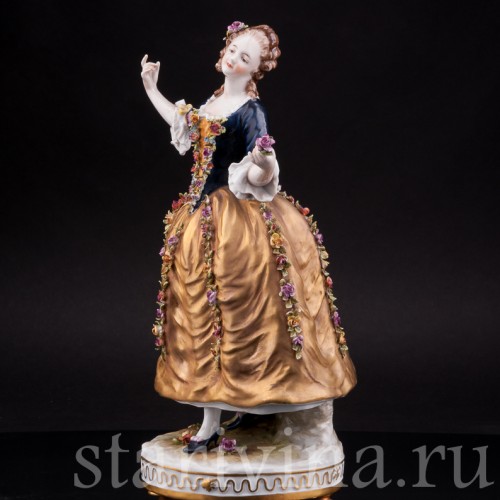 Фарфоровая статуэтка Танцующая девушка , Volkstedt, Германия, до 1935 г.