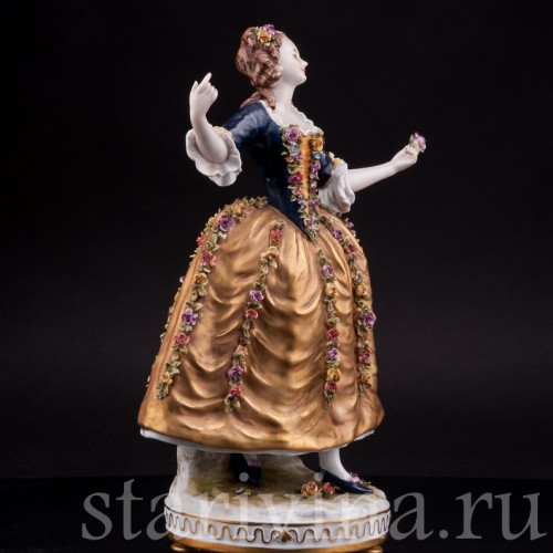 Фарфоровая статуэтка Танцующая девушка , Volkstedt, Германия, до 1935 г.