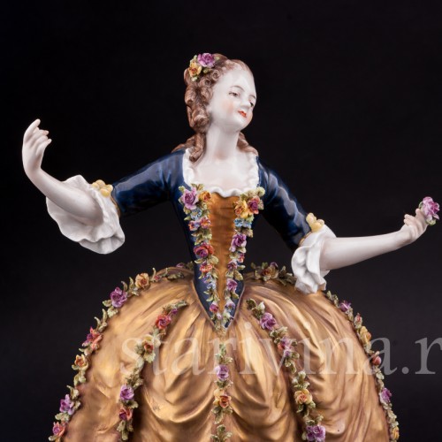 Фарфоровая статуэтка Танцующая девушка , Volkstedt, Германия, до 1935 г.