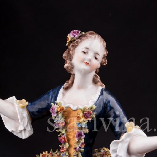 Фарфоровая статуэтка Танцующая девушка , Volkstedt, Германия, до 1935 г.