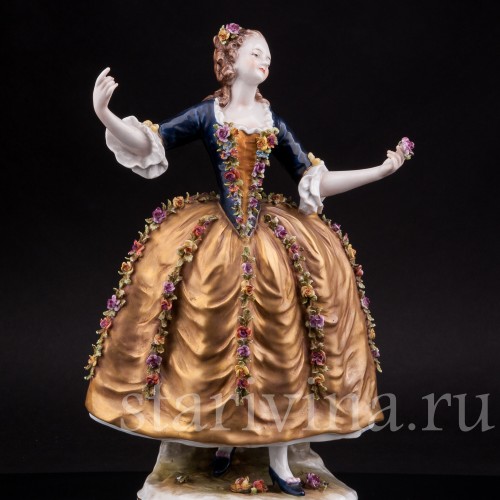 Фарфоровая статуэтка Танцующая девушка , Volkstedt, Германия, до 1935 г.