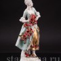 Антикварная статуэтка Девушка с цветочной гирляндой, Volkstedt, Германия, перв. треть 20 в.