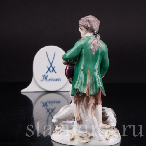 Статуэтка из фарфора Мальчик, кормящий гусей, Meissen, Германия, сер. 19 - нач. 20 вв.