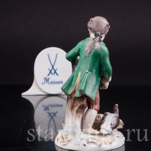 Статуэтка из фарфора Мальчик, кормящий гусей, Meissen, Германия, сер. 19 - нач. 20 вв.