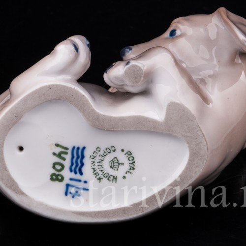 Играющий щенок таксы, Royal Copenhagen, Дания