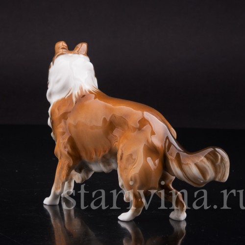 Статуэтка собаки из фарфора Колли, Hutschenreuther, Германия, 1970 гг.