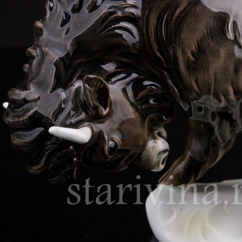 Фарфоровая фигурка Зубр, Karl Ens, Германия, совр.