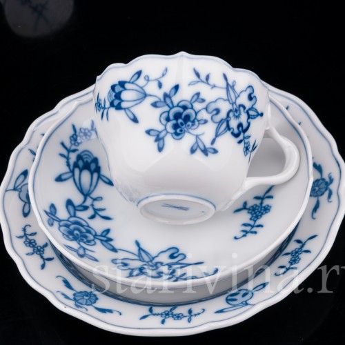 Фарфоровое Чайное трио, Meissen, Германия, вт. пол. 20 века.