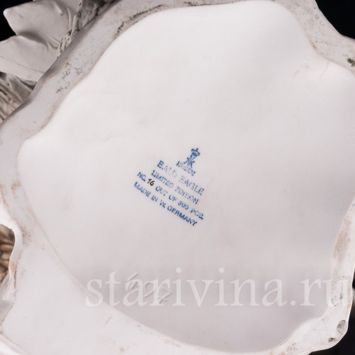 Большая фарфоровая композиция Орел Alka Kaiser, Германия, вт. пол. 20 в.