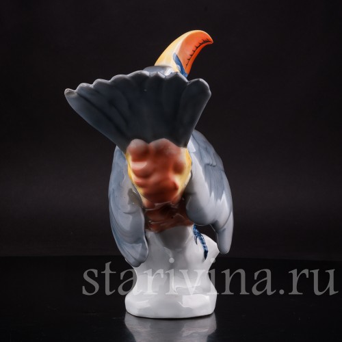 Фарфоровая статуэтка птицы Тукан, Fritz Krug KG, Германия, 1902-1968 гг.