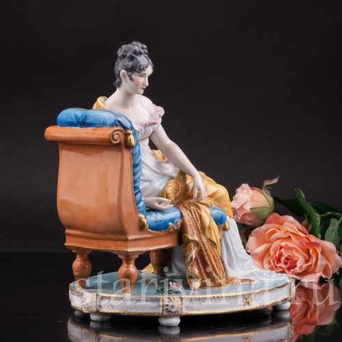 Композиция из фарфора Мадам Рекамье, Dressel, Kister & Co, Германия, нач. 20 века.