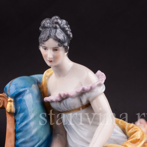 Композиция из фарфора Мадам Рекамье, Dressel, Kister & Co, Германия, нач. 20 века.