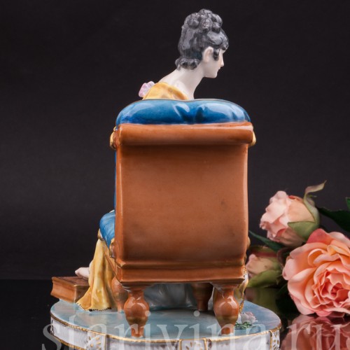 Композиция из фарфора Мадам Рекамье, Dressel, Kister & Co, Германия, нач. 20 века.