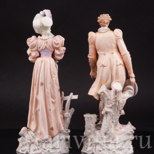 Фарфоровые статуэтки Галантная пара, E. A. Muller, Германия, кон. 19, нач. 20 вв.