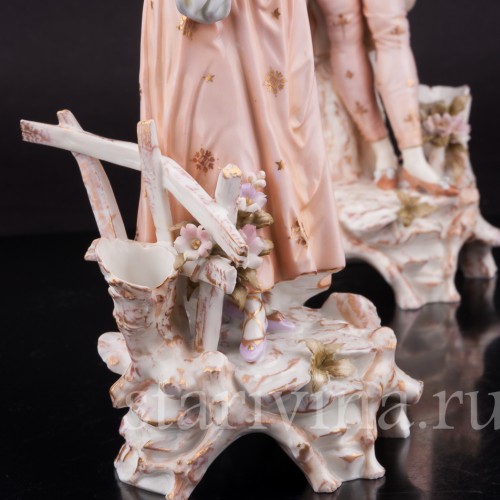 Фарфоровые статуэтки Галантная пара, E. A. Muller, Германия, кон. 19, нач. 20 вв.