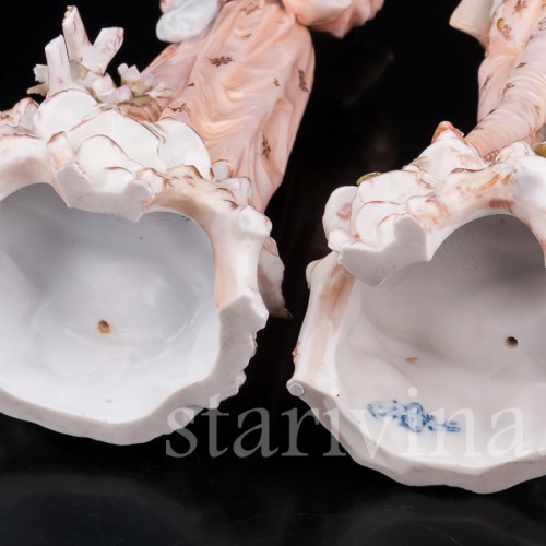 Фарфоровые статуэтки Галантная пара, E. A. Muller, Германия, кон. 19, нач. 20 вв.