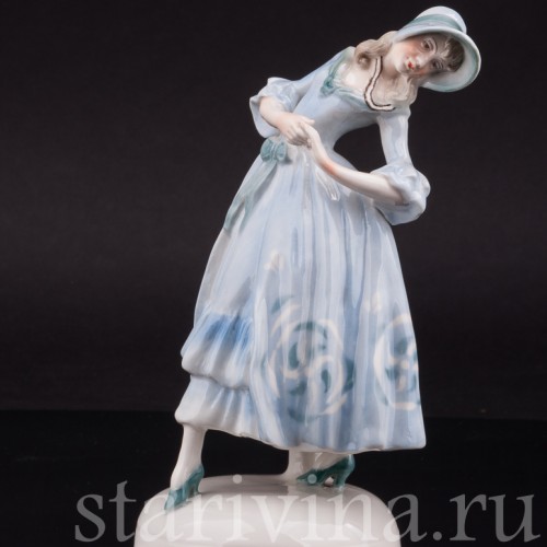 Фигурка из фарфора Танцующая девушка, Von Schierholz, Германия, 1907 - 1927 гг.