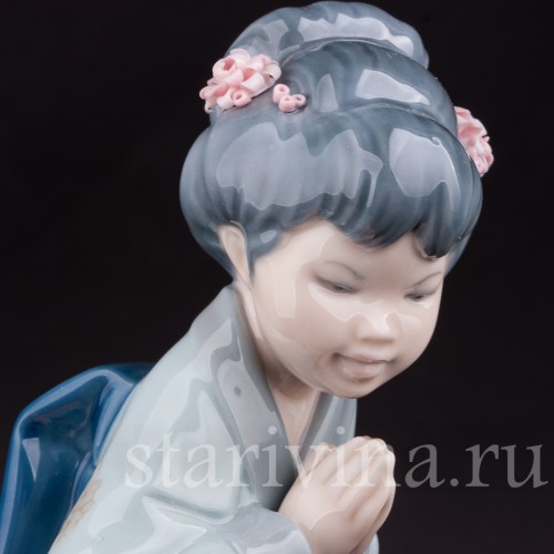 Фарфоровая статуэтка девушки Гейша, Lladro, Испания, 1978 г.