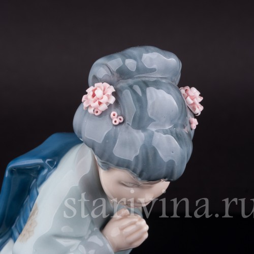 Фарфоровая статуэтка девушки Гейша, Lladro, Испания, 1978 г.