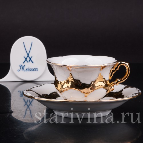 Фарфоровая Кофейная пара, Meissen, Германия, вт. пол. 20 века.
