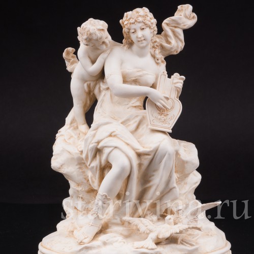 Фарфоровая композиция Венера и Купидон, аллегория любви, Karl Ens, Германия, 1900 гг.