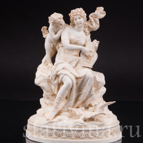 Фарфоровая композиция Венера и Купидон, аллегория любви, Karl Ens, Германия, 1900 гг.