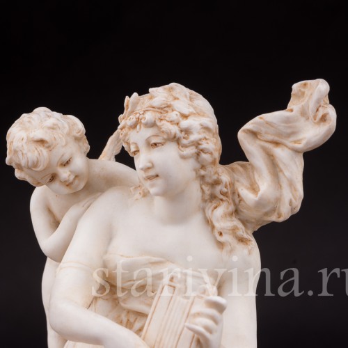 Фарфоровая композиция Венера и Купидон, аллегория любви, Karl Ens, Германия, 1900 гг.
