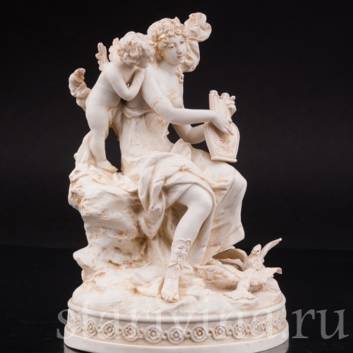 Фарфоровая композиция Венера и Купидон, аллегория любви, Karl Ens, Германия, 1900 гг.