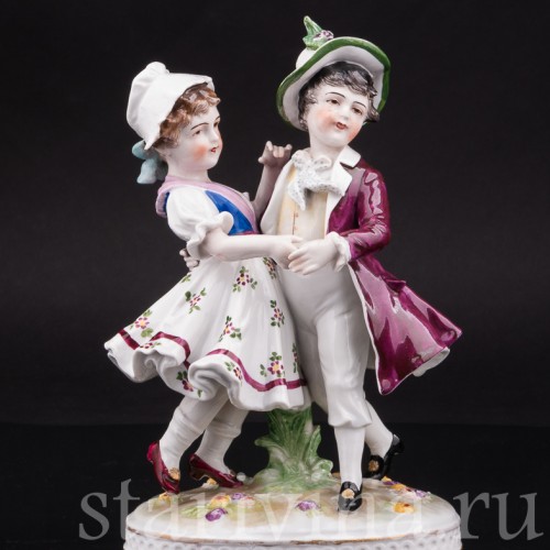 Фарфоровая статуэтка Танцующие дети, Volkstedt, Германия, кон. 19 века.
