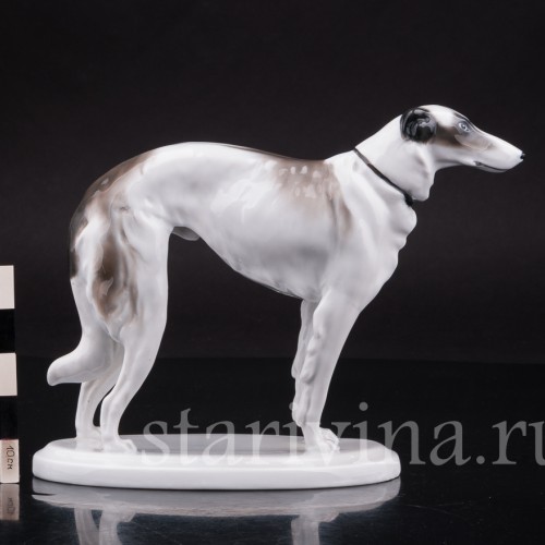 Фарфоровая статуэтка собаки Русская борзая, Pfeffer, Германия, нач. 20 в.