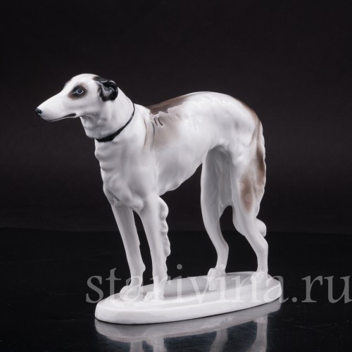 Фарфоровая статуэтка собаки Русская борзая, Pfeffer, Германия, нач. 20 в.