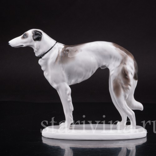 Фарфоровая статуэтка собаки Русская борзая, Pfeffer, Германия, нач. 20 в.