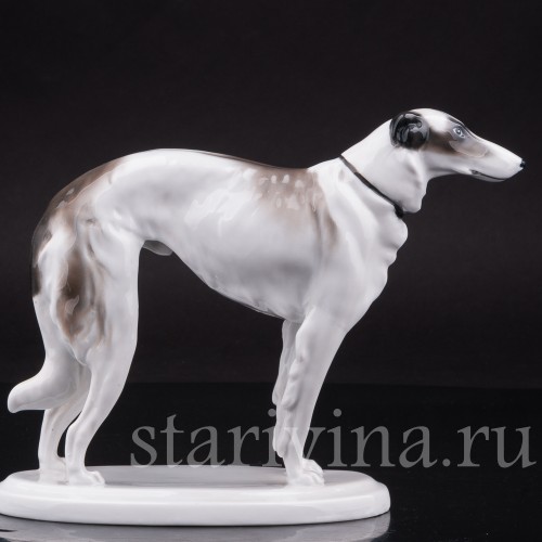 Фарфоровая статуэтка собаки Русская борзая, Pfeffer, Германия, нач. 20 в.