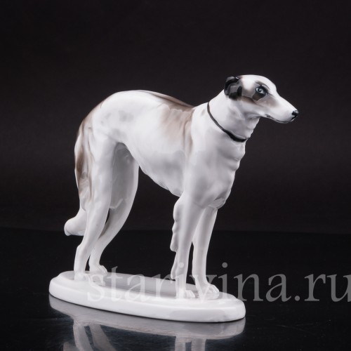Фарфоровая статуэтка собаки Русская борзая, Pfeffer, Германия, нач. 20 в.
