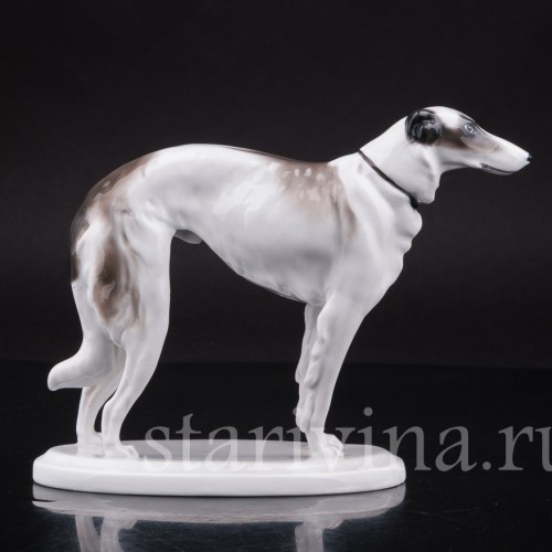 Фарфоровая статуэтка собаки Русская борзая, Pfeffer, Германия, нач. 20 в.