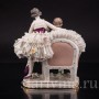 Фарфоровая статуэтка Две балерины на кресле, кружевная, Ackermann & Fritze, Германия, пер. пол. 20 в.