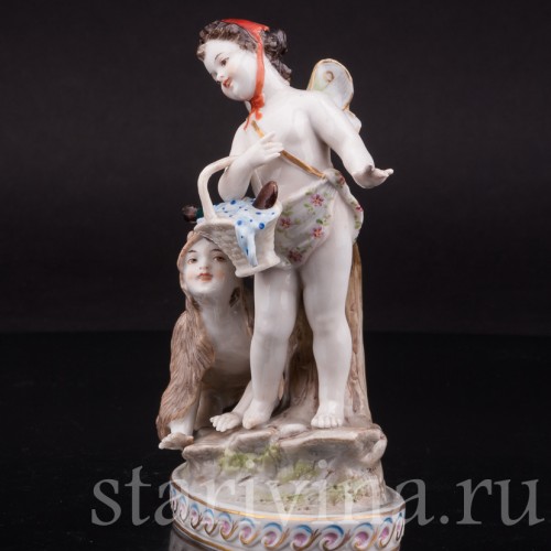 Композиция из фарфора Красная шапочка и волк, Ernst Bohne Sohne, Германия, 1901-37 гг.