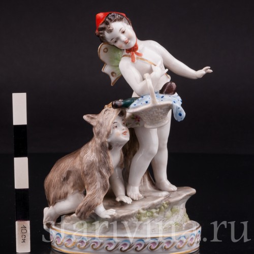Композиция из фарфора Красная шапочка и волк, Ernst Bohne Sohne, Германия, 1901-37 гг.