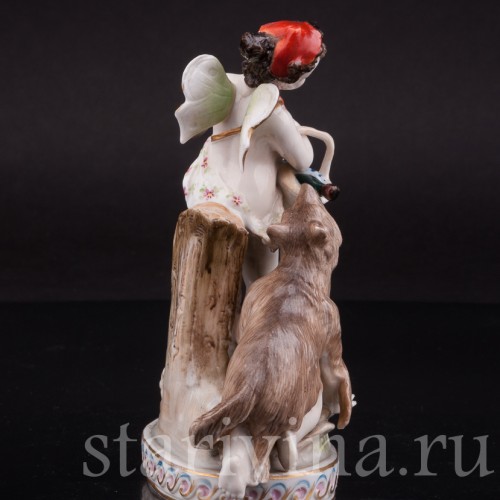 Композиция из фарфора Красная шапочка и волк, Ernst Bohne Sohne, Германия, 1901-37 гг.