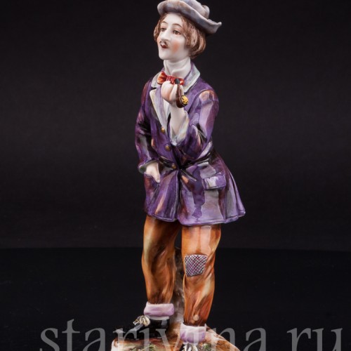 Статуэтка из фарфора Курильщик, Volkstedt, Германия, кон. 19 в.